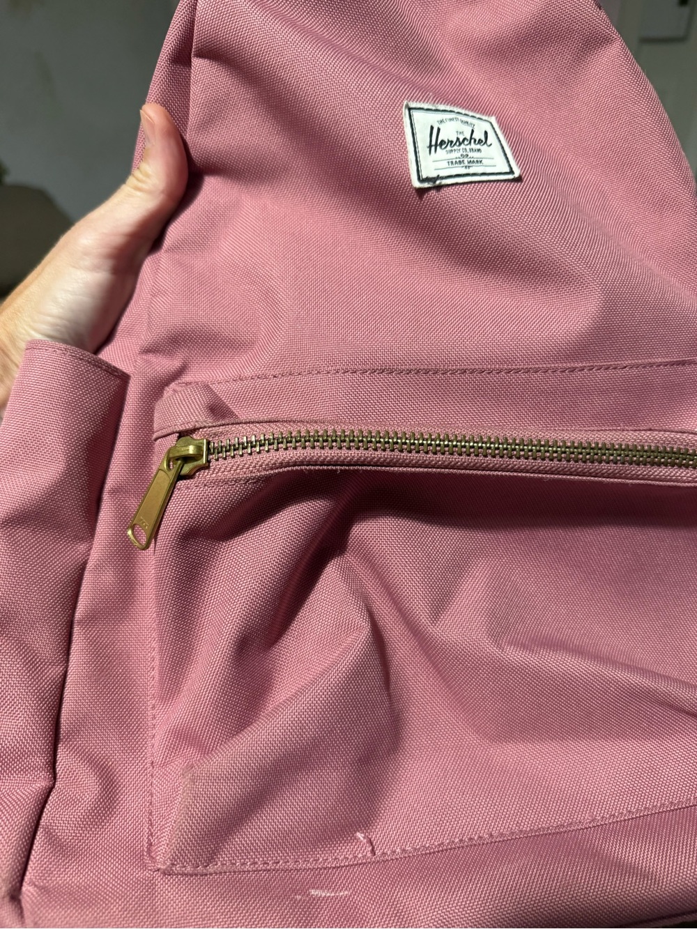 Herschel Supply Company Pink Heritage Backpack with Gold Zipper - Picture 4 of 5